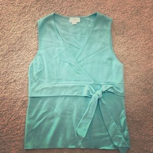 Ann Taylor Loft Sleeveless knit Top XL Seafoam
